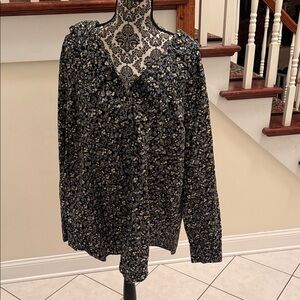 English Factory Navy Floral Top